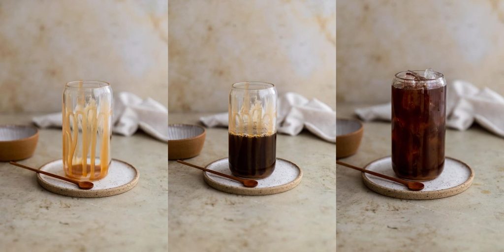 Cà phê americano có đường không phụ thuộc cách phục vụ