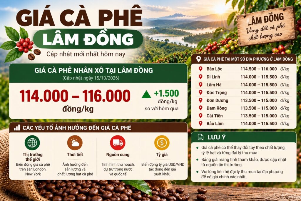 Giá cà phê Lâm Đồng: Phân biệt giá Robusta và Arabica